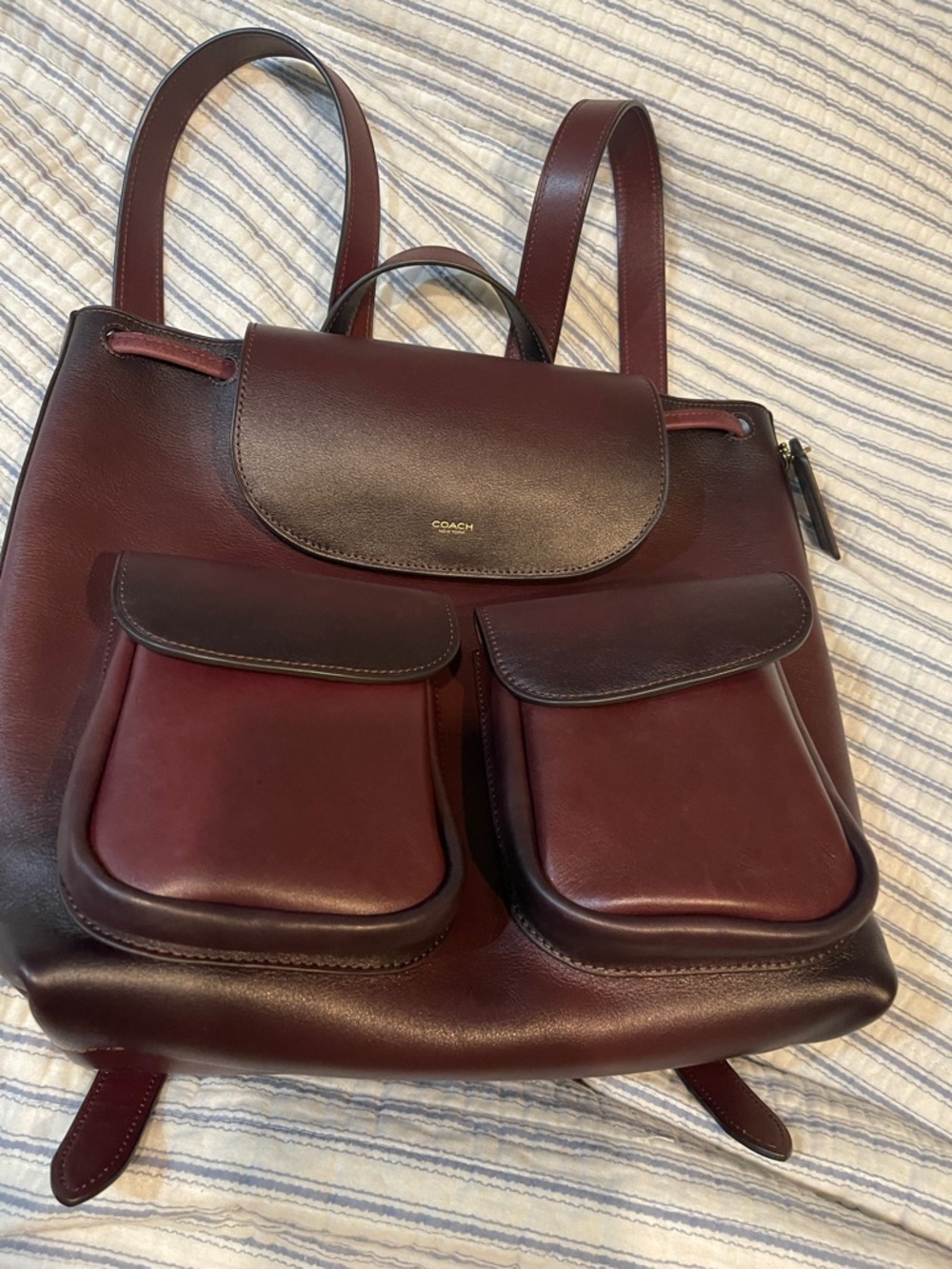 Coach Crosby Leather Backpack 28 - Picture 3 of 7